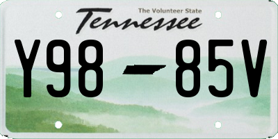 TN license plate Y9885V
