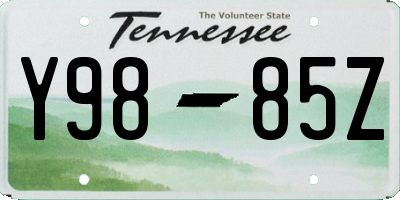 TN license plate Y9885Z