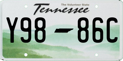 TN license plate Y9886C