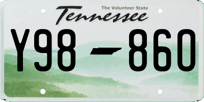 TN license plate Y9886O