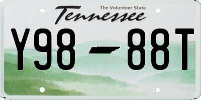 TN license plate Y9888T
