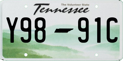 TN license plate Y9891C