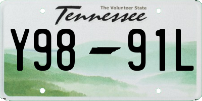TN license plate Y9891L