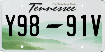 TN license plate Y9891V