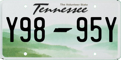 TN license plate Y9895Y