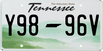 TN license plate Y9896V