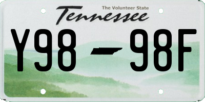 TN license plate Y9898F