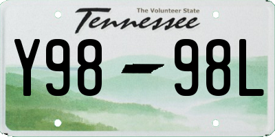 TN license plate Y9898L