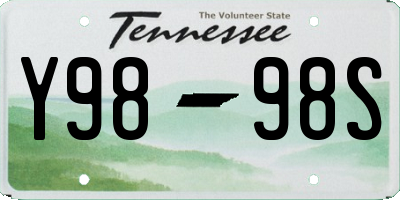 TN license plate Y9898S