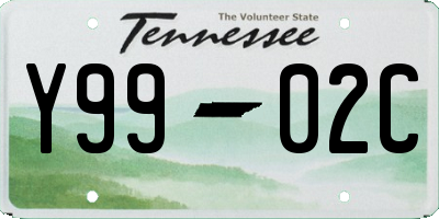 TN license plate Y9902C