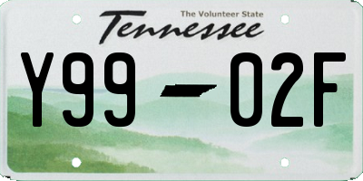 TN license plate Y9902F