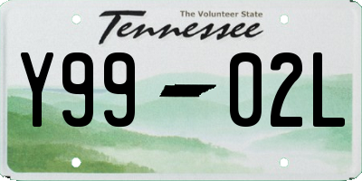 TN license plate Y9902L
