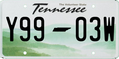 TN license plate Y9903W