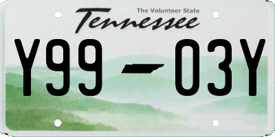 TN license plate Y9903Y