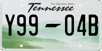 TN license plate Y9904B