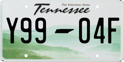 TN license plate Y9904F