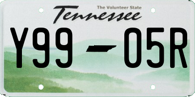 TN license plate Y9905R