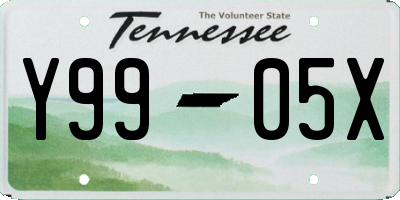 TN license plate Y9905X