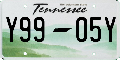 TN license plate Y9905Y
