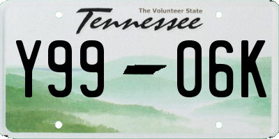TN license plate Y9906K