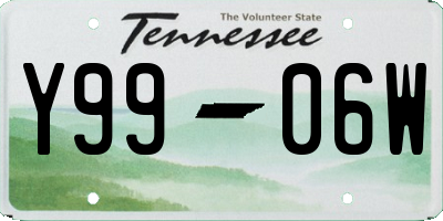 TN license plate Y9906W