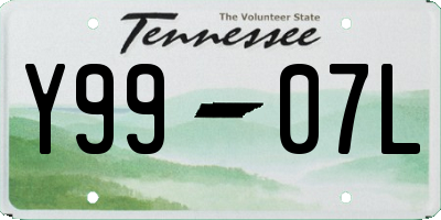 TN license plate Y9907L