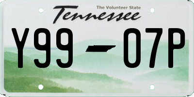 TN license plate Y9907P
