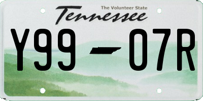 TN license plate Y9907R