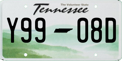 TN license plate Y9908D