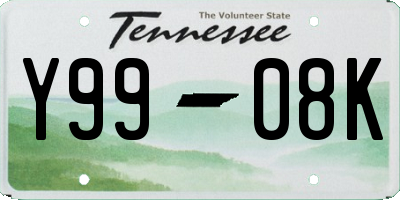 TN license plate Y9908K