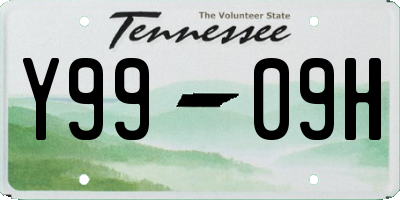 TN license plate Y9909H