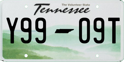 TN license plate Y9909T