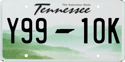 TN license plate Y9910K