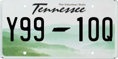 TN license plate Y9910Q