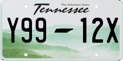 TN license plate Y9912X
