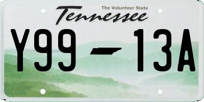 TN license plate Y9913A