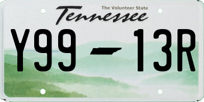 TN license plate Y9913R