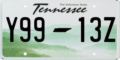 TN license plate Y9913Z