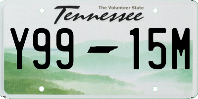 TN license plate Y9915M