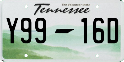 TN license plate Y9916D