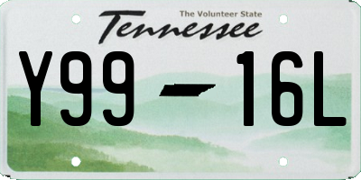 TN license plate Y9916L