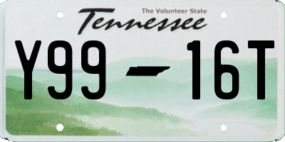 TN license plate Y9916T