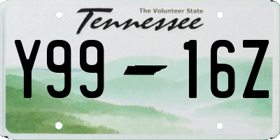 TN license plate Y9916Z