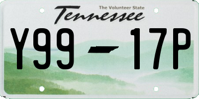 TN license plate Y9917P