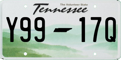 TN license plate Y9917Q