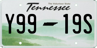 TN license plate Y9919S