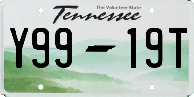 TN license plate Y9919T