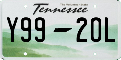 TN license plate Y9920L