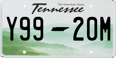 TN license plate Y9920M