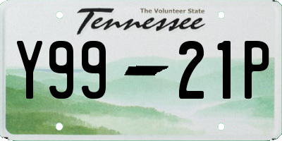 TN license plate Y9921P